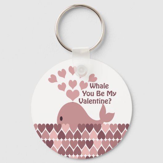 Whale Je bent mijn Valentijn Sleutelhanger (Voorkant)