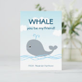 Whale Je bent mijn vriend Classroom Valentijn (Staand voorkant)