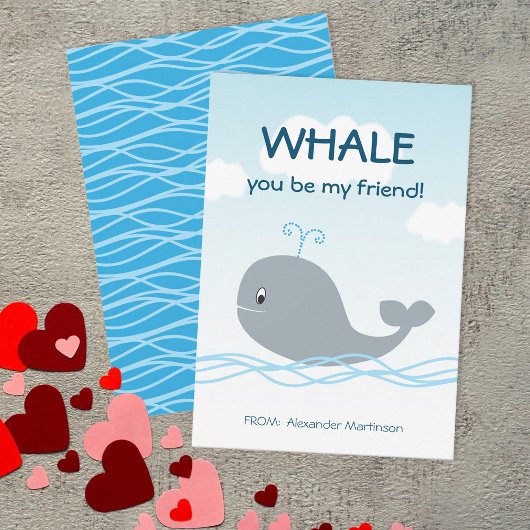 Whale Je bent mijn vriend Classroom Valentijn
