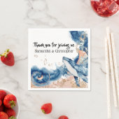 Whale jelly fish zee Creatures blauw sinaasappel D Servet (Insitu)