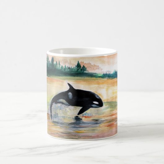 Whale Jumping Orca White 325 ml Classic White Mok (Center)