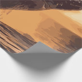 Whale Jumping Sunset Over Ocean Waterverf Art Cadeaupapier (Hoek)