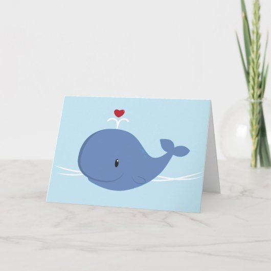 Whale-liefde Feestdagen Kaart (Voorkant)