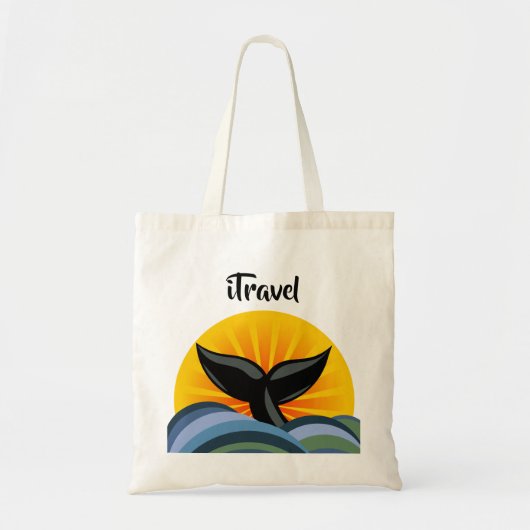 Whale Logo Creëer Uw eigen Canvas tas (Voorkant)