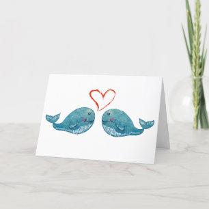 Whale Love Feestdagen Kaart