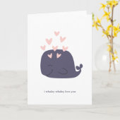 Whale Love Kaart (Gele Bloem)