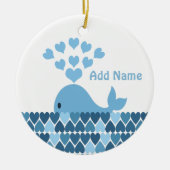 Whale Love Keramisch Ornament (Voorkant)