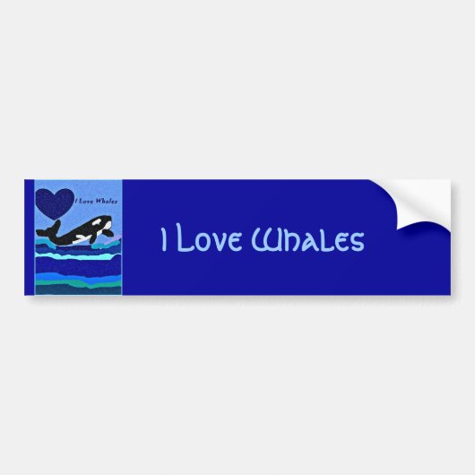Whale Lover Killer whale bumper sticker (Voorkant)