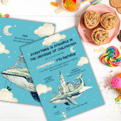 Whale Magic Flight 2 Verjaardagsfeest Kaart