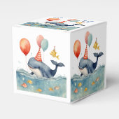 Whale Make a Splash Boy's Birthday Bedankdoosjes (Voorkant Zijde)