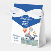 Whale Make a Splash Boy's Birthday Dank u Bedankdoosjes (Voorkant Zijde)
