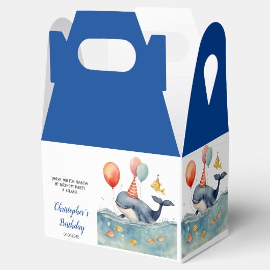 Whale Make a Splash Boys Verjaardag Bedankdoosjes (Geopend)