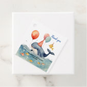 Whale Make a Splash Boys Verjaardag Dank u Bedankjes Labels (In situ)