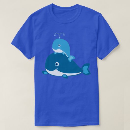Whale Mam en Baby Whales T-shirt (Design voorkant)