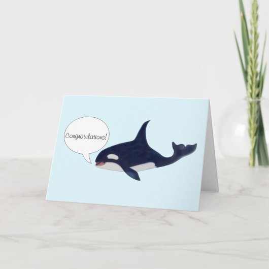 Whale Marine Biologist Afstuderen Gefeliciteerd Kaart (Voorkant)