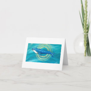 Whale Medicine Folded Note Card Kaart