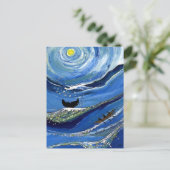 Whale met Boat Briefkaart (Staand voorkant)