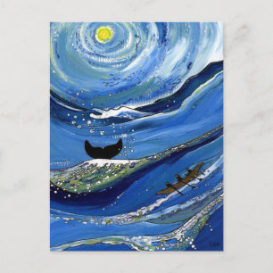 Whale met Boat Briefkaart