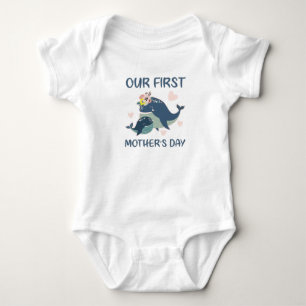 Whale Moederdag Happy Mothers Day Gift for Mama Romper
