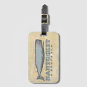  Whale Nantucket MA Inc 1671 Bagagelabel (Voorkant (verticaal))