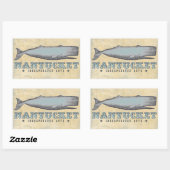 Whale Nantucket MA Inc 1671 Rechthoekige Sticker (Vel)