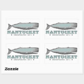 Whale Nantucket MA Inc 1671 Stickers (Vel)