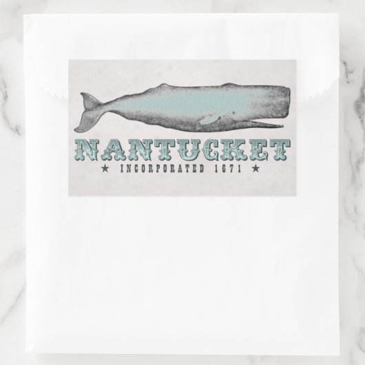  Whale Nantucket MA Inc 1671 Stickers (Tas)