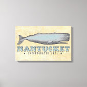  Whale Nantucket MA Massachusetts Inc 1671 Canvas Afdruk (Voorkant)