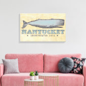 Whale Nantucket MA Massachusetts Inc 1671 Canvas Afdruk (Insitu (Woonkamer))