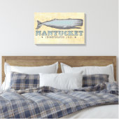 Whale Nantucket MA Massachusetts Inc 1671 Canvas Afdruk (Insitu (Slaapkamer))