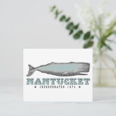  Whale Nantucket Massachusetts Inc 1671 Briefkaart (Staand voorkant)