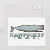  Whale Nantucket Massachusetts Inc 1671 Briefkaart (Voorkant / Achterkant)