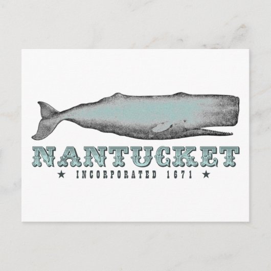  Whale Nantucket Massachusetts Inc 1671 Briefkaart (Voorkant)