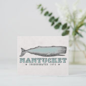  Whale Nantucket Massachusetts Inc 1671 Briefkaart (Staand voorkant)