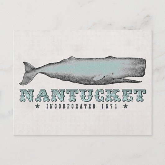  Whale Nantucket Massachusetts Inc 1671 Briefkaart (Voorkant)