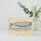  Whale Nantucket Massachusetts Inc 1671 Briefkaart (Staand voorkant)