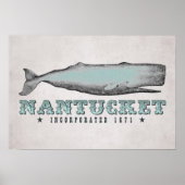 Whale Nantucket Massachusetts Inc 1671 Poster (Voorkant)