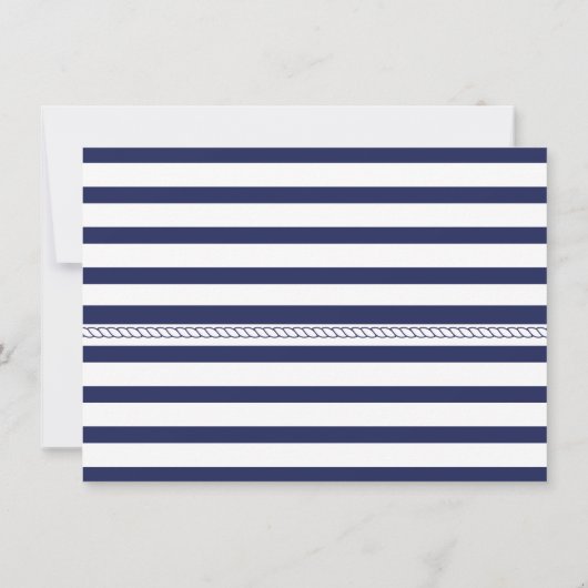 Whale Nautical 1e verjaardag Dank u voor de platte Bedankkaart (Achterkant)