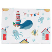 Whale Nautical Groot Cadeauzakje (Achterkant)