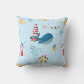 Whale Nautical Kussen (Voorkant)
