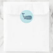 Whale Nautical Ocean Party Dank u Stickers (Tas)