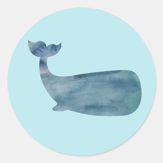 Whale Nautical Ocean Party Dank u Stickers (Voorkant)