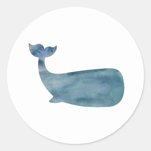 Whale Nautical Ocean Party Dank u Stickers (Voorkant)
