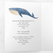 Whale Nautical Wedding Drieluik Uitnodiging (Binnenzijde eerst)
