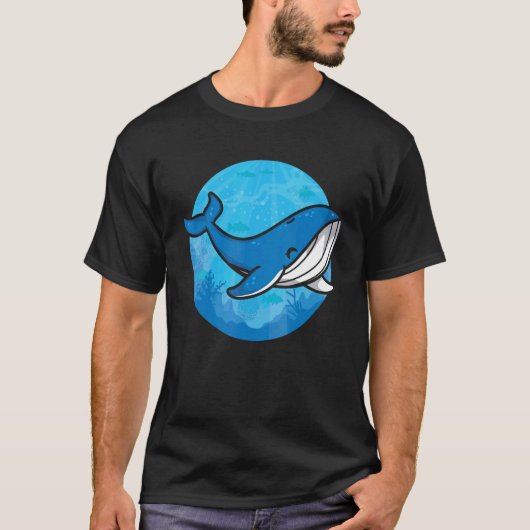 Whale Ocean Biologist Zookeeper Cute Blue Whale Se T-shirt (Voorkant)