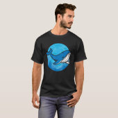 Whale Ocean Biologist Zookeeper Cute Blue Whale Se T-shirt (Voorkant volledig)