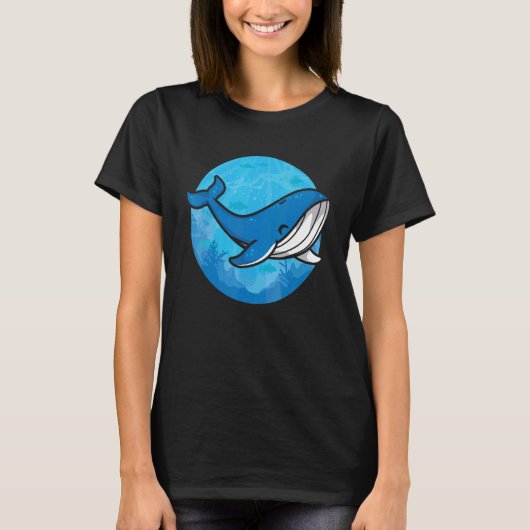 Whale Ocean Biologist Zookeeper Cute Blue Whale Se T-shirt (Voorkant)