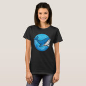 Whale Ocean Biologist Zookeeper Cute Blue Whale Se T-shirt (Voorkant volledig)
