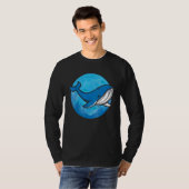 Whale Ocean Biologist Zookeeper Cute Blue Whale Se T-shirt (Voorkant volledig)