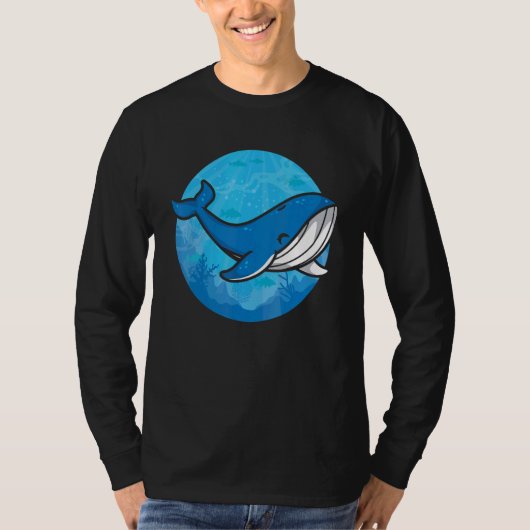 Whale Ocean Biologist Zookeeper Cute Blue Whale Se T-shirt (Voorkant)
